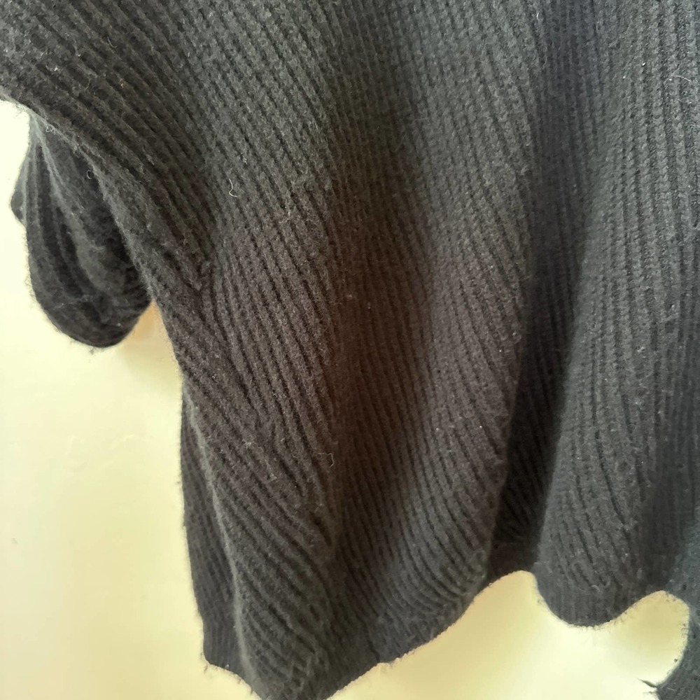 Splendid Chunky Cozy Wool Blend Cardigan Black Size Small - Picture 13 of 16